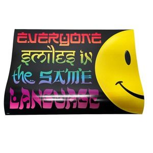 Vtg 2008 Argus Poster Smiley Face "Smiles" Motivational Classroom Office Poster